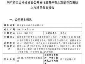 IPO屡挫屡战，菊乐股份欲叩北交所大门